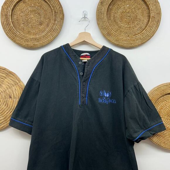 Rare Vintage 90s Snoop Dog Doggy Dogg Black Button Jersey Style T-Shirt Mens XL - Picture 4 of 7